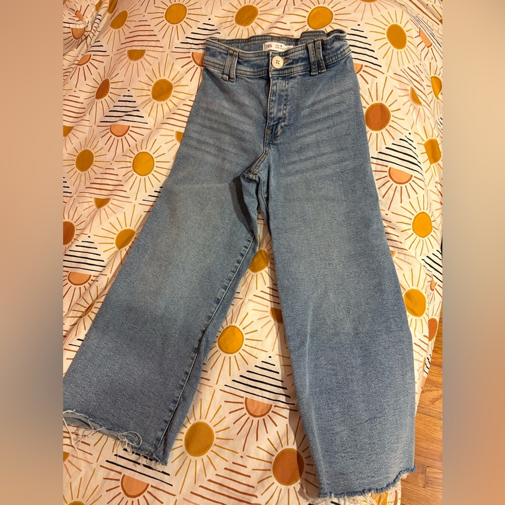 Zara Light Blue Flare Jeans